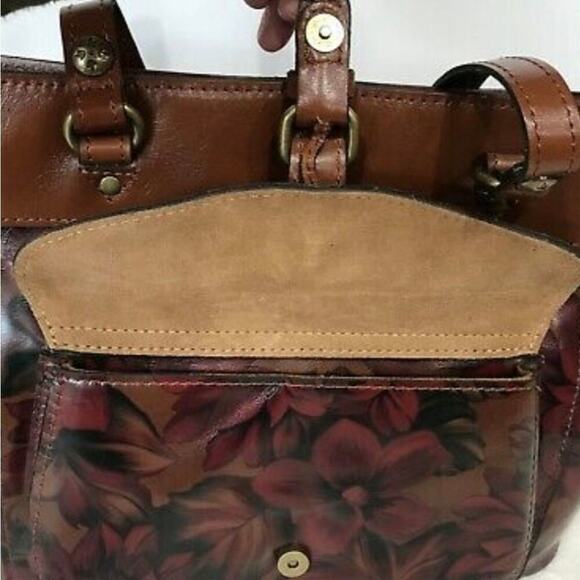 PATRICIA NASH “BOLSENA TOTE” HANDMADE LEATHER ENGLISH MUMS DESIGN SHOULDER tote - Picture 4 of 9